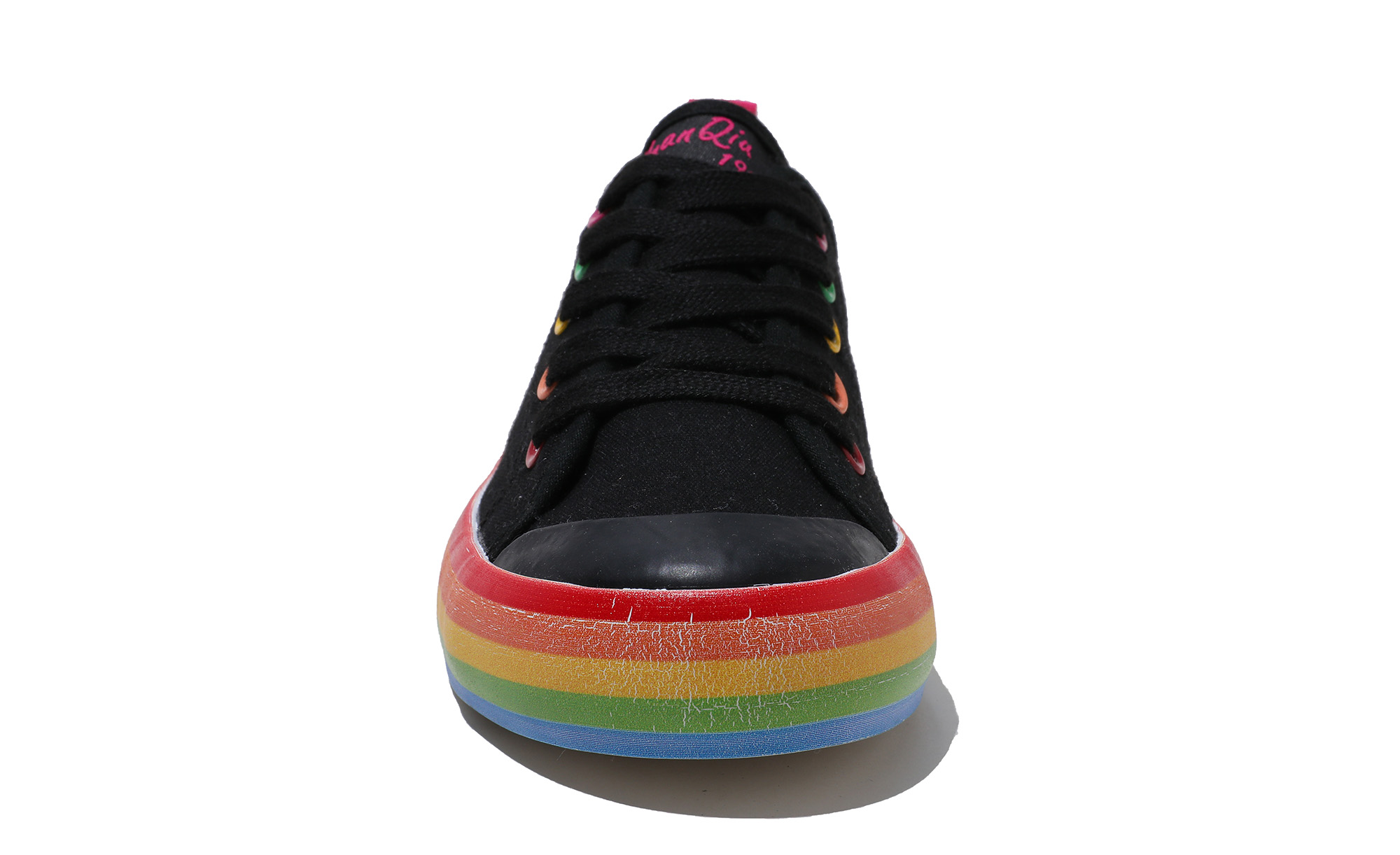 Baby sneaker rainbow foxing