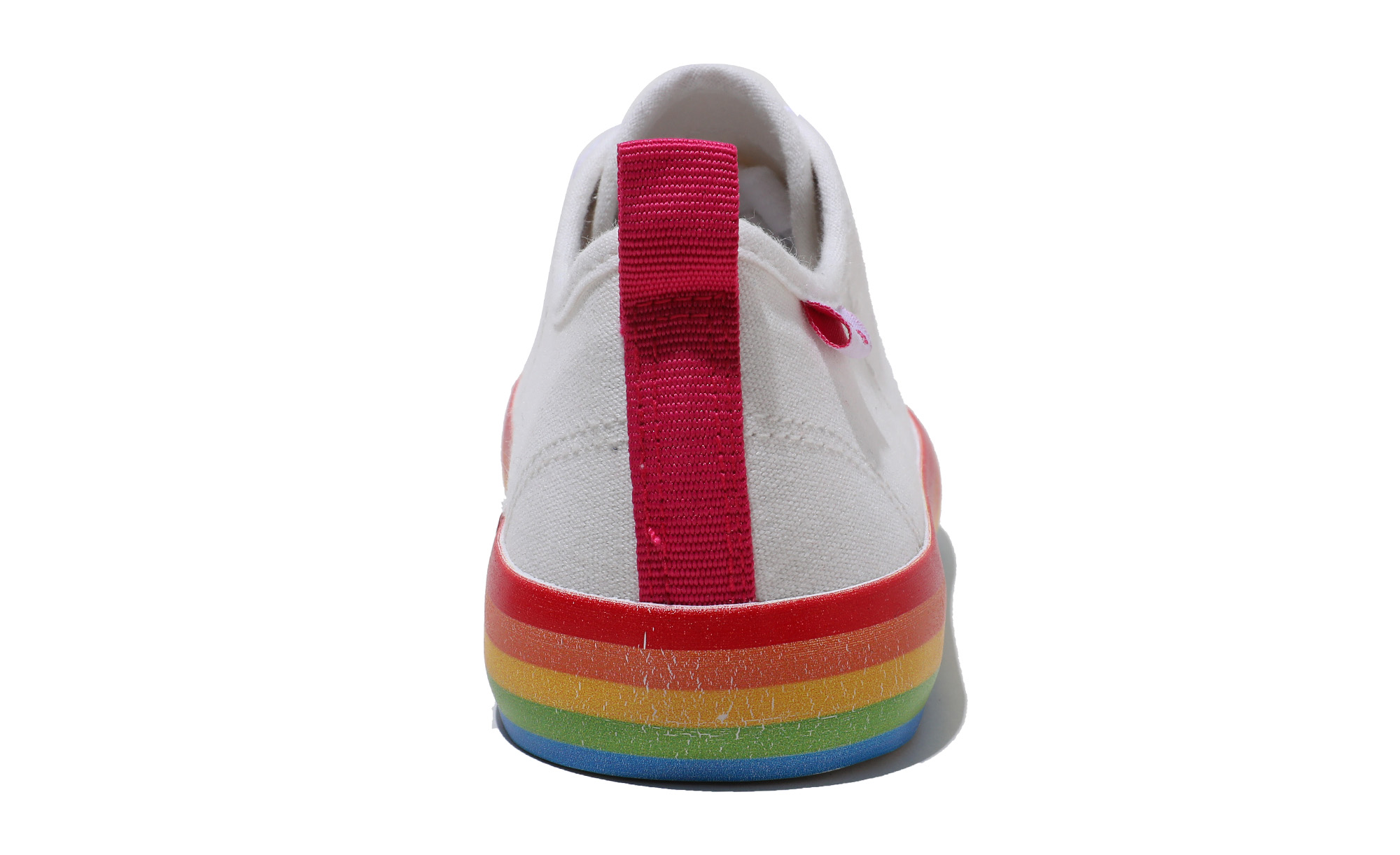 Baby white sneaker rainbow foxing